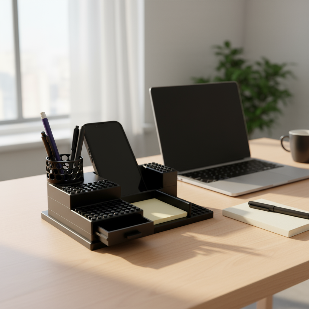 Black BrikDock Desk Organizer