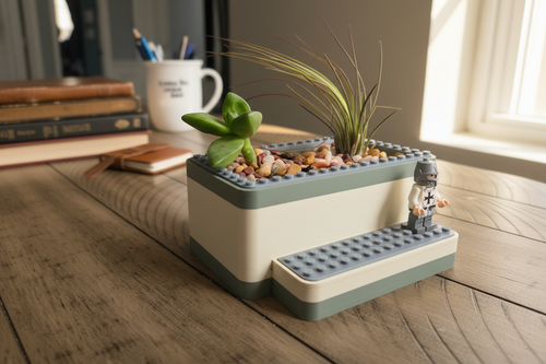 Brick-Compatible Desk Planter