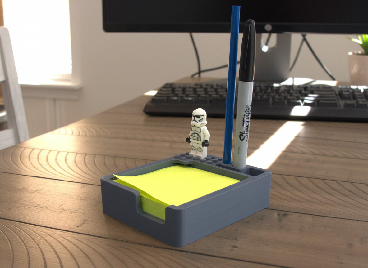 Gray desk organizer on desk