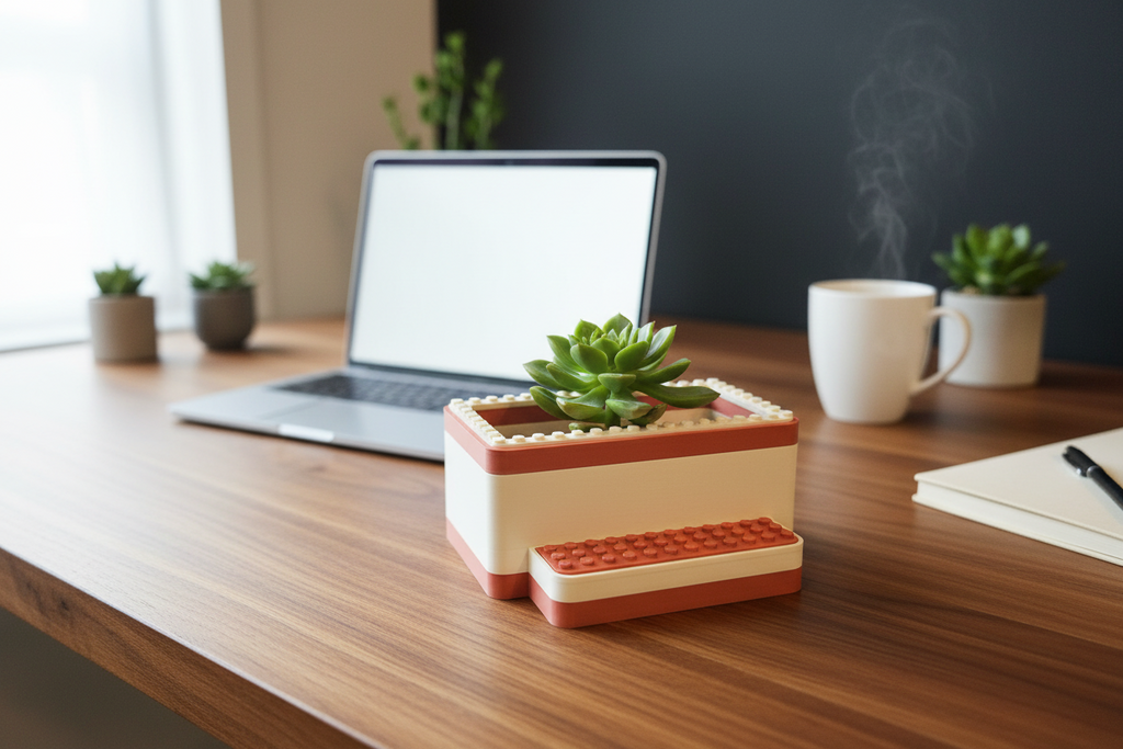 Brick-Compatible Desk Planter