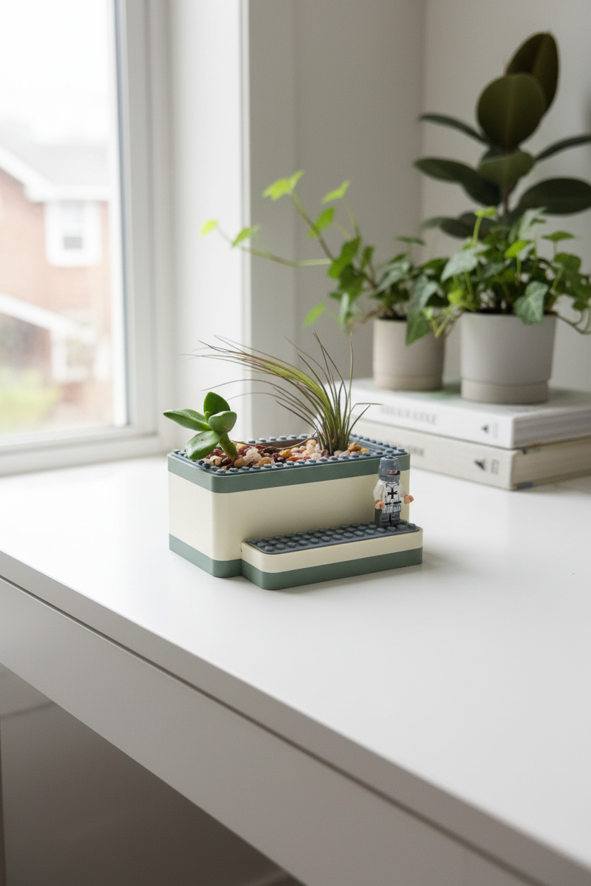 Brick-Compatible Desk Planter