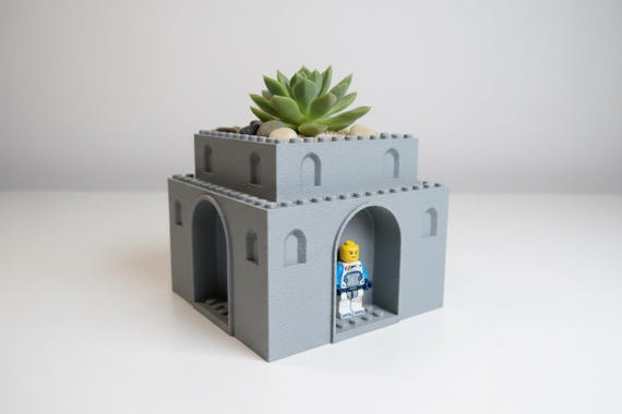 Castle Planter with Minifig Display